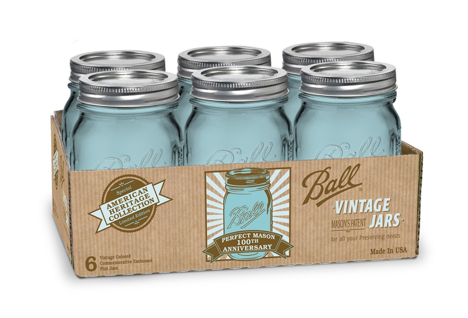 Blue Mason Jars