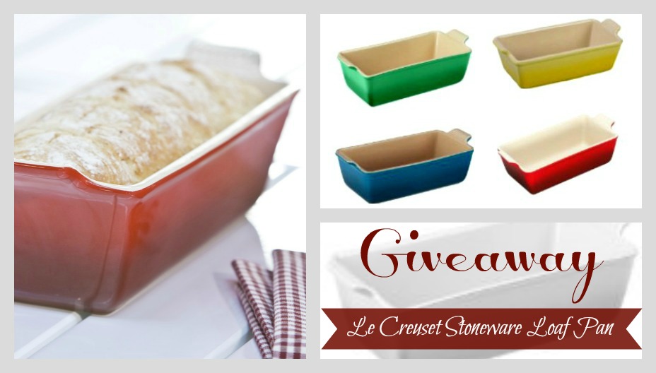 Giveaway: Le Creuset Heritage Stoneware 1 1/2qt Loaf Pan ~ $29.95 Value