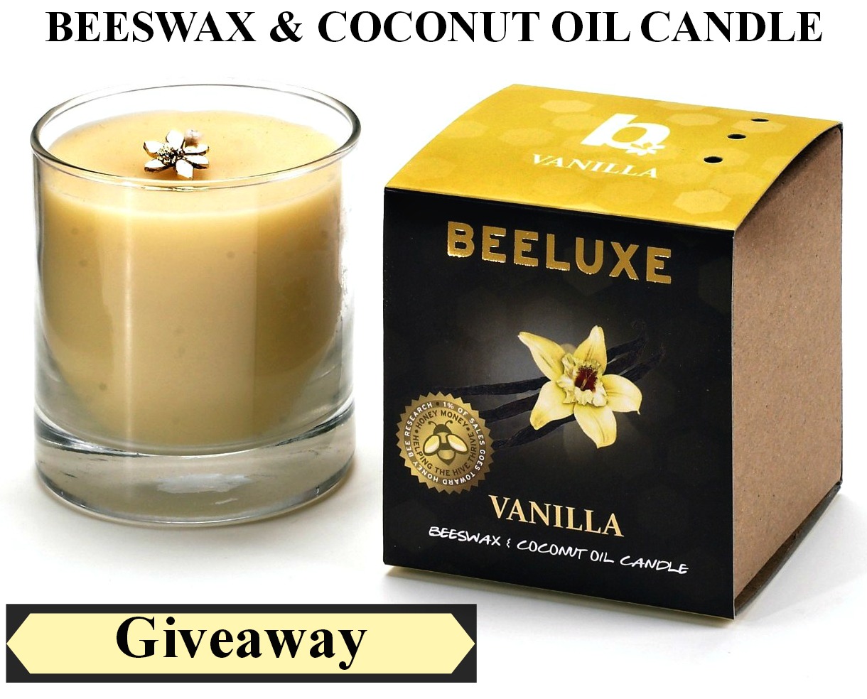 Giveaway: Beeswax & Coconut Oil Candle ($21 Value)