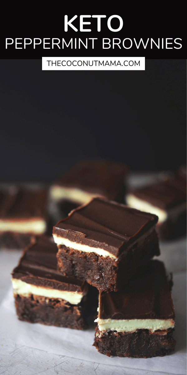 Keto Peppermint Brownies Recipe The Coconut Mama
