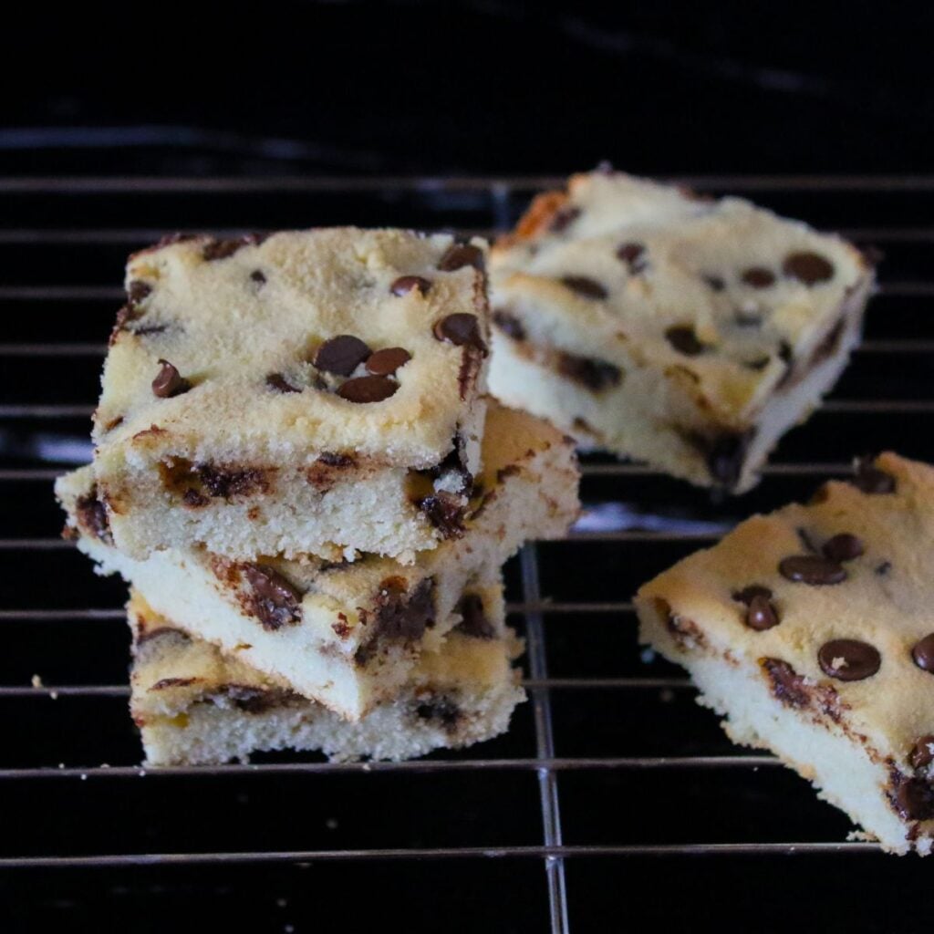 Bars sitting on top of a cooling rack. 