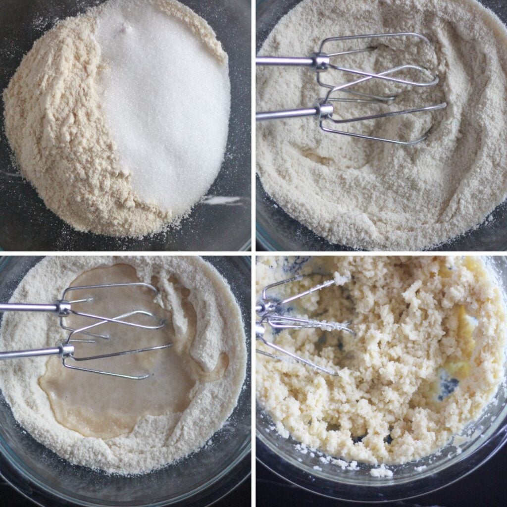 Steps for making the blondies.
