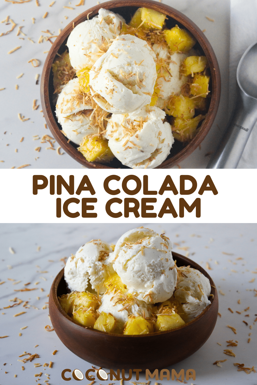 Pina Colada Ice Cream - The Coconut Mama