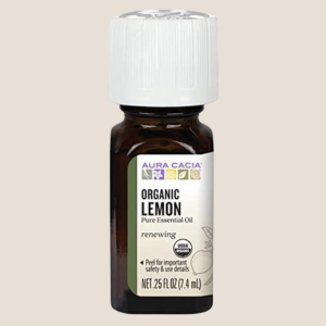 Aura Cacia lemon oil.