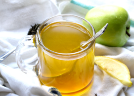 Warm to your toes green tea turmeric and apple cider drink