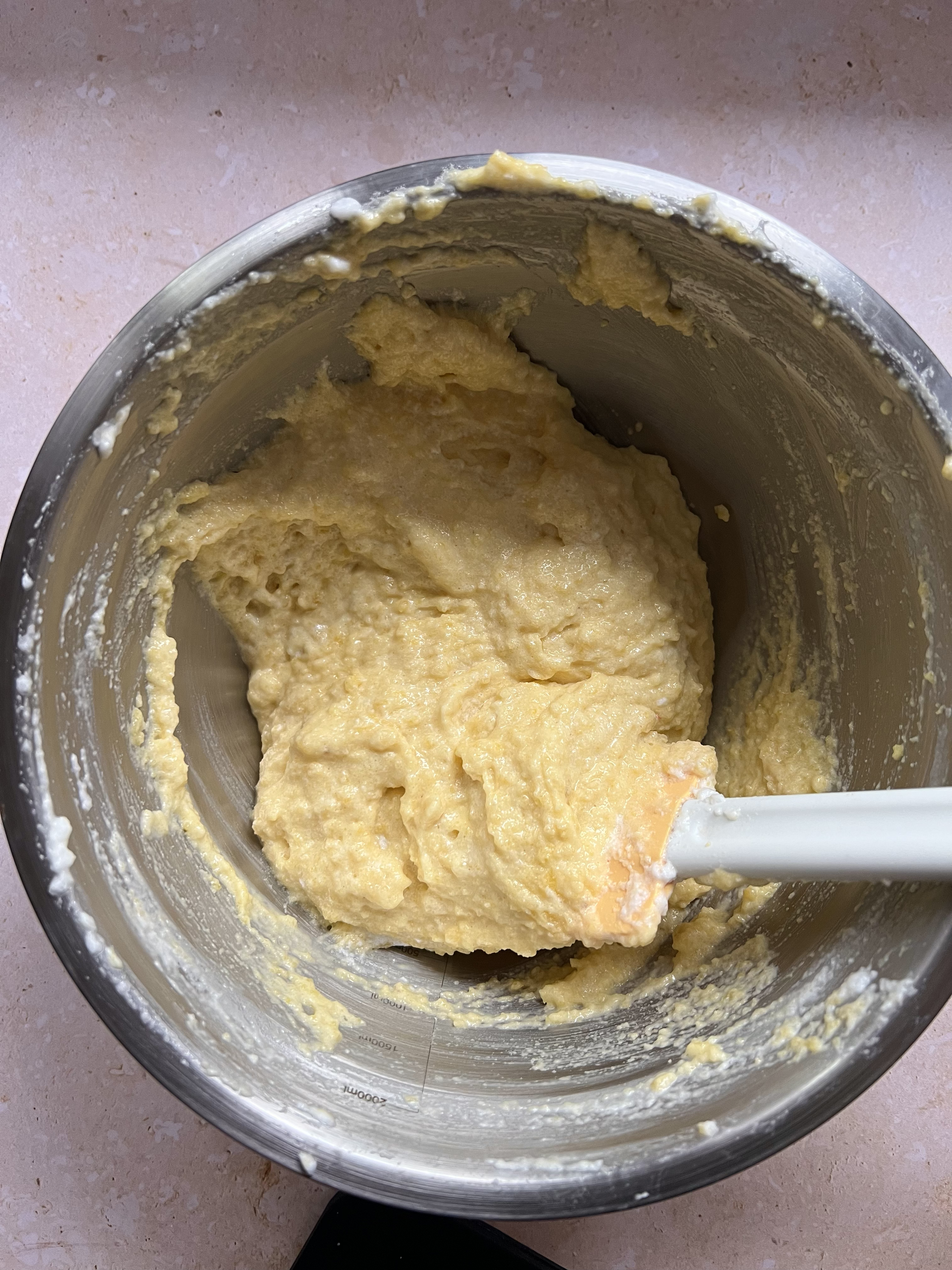 Overhead shot of all the ingredients combined.