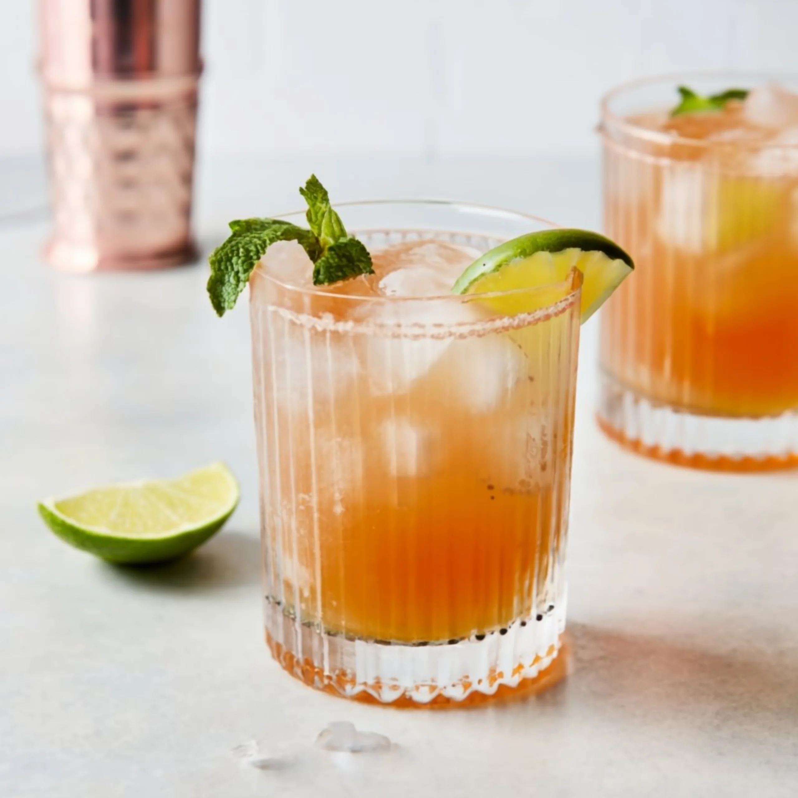 Two glasses of Zhivago's revenge cocktail ready to be enjoyed. 