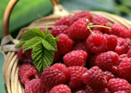 Raspberries in a bowl
