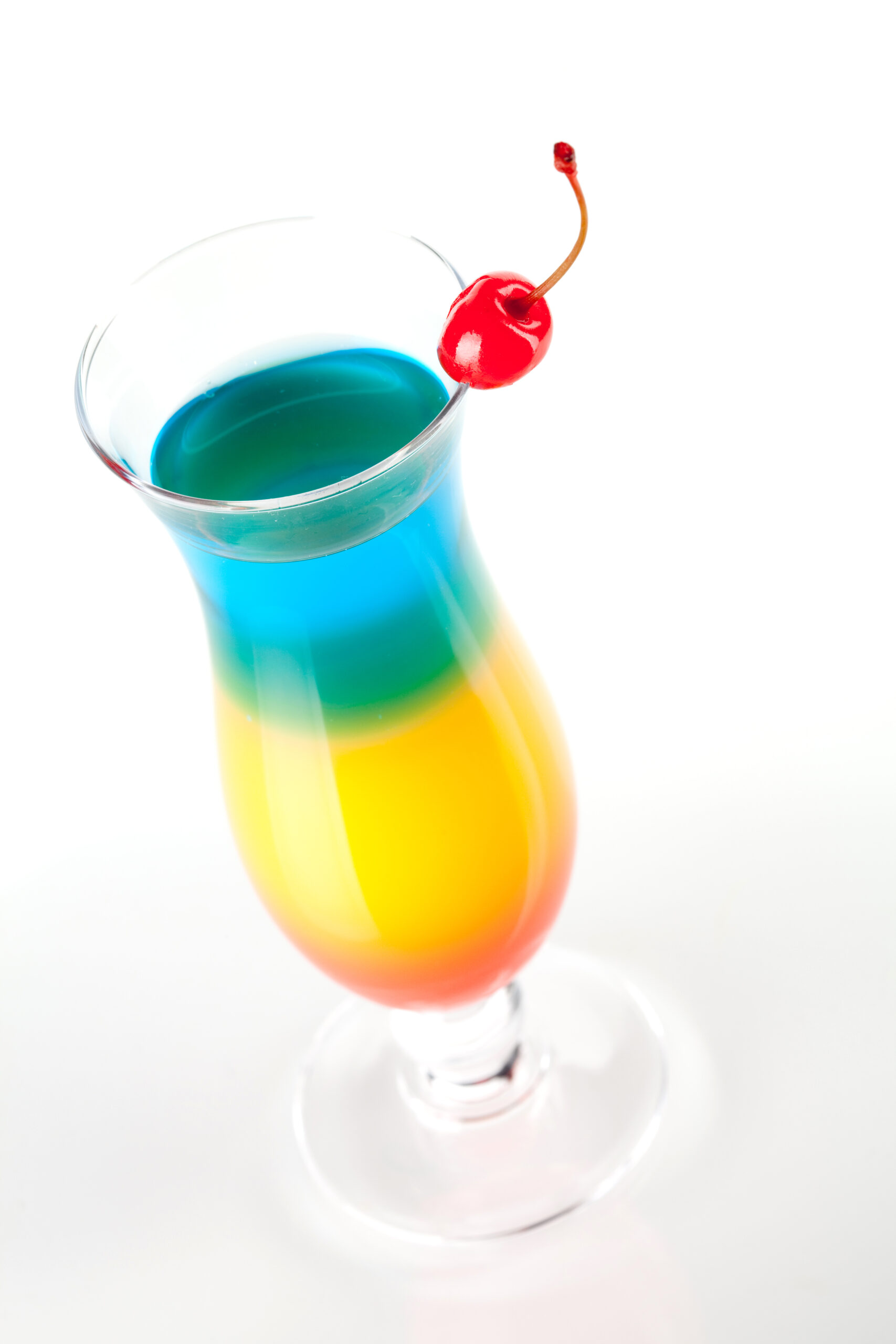 Cocktail,Collection,Rainbow, Colada An isolated glass of rainbow colada on a white background.
