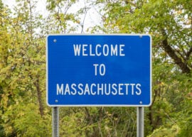 Massachusetts road sign