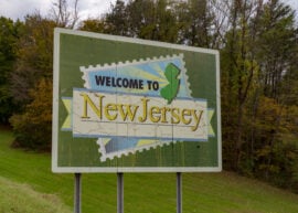 Welcome to New Jersey road sign
