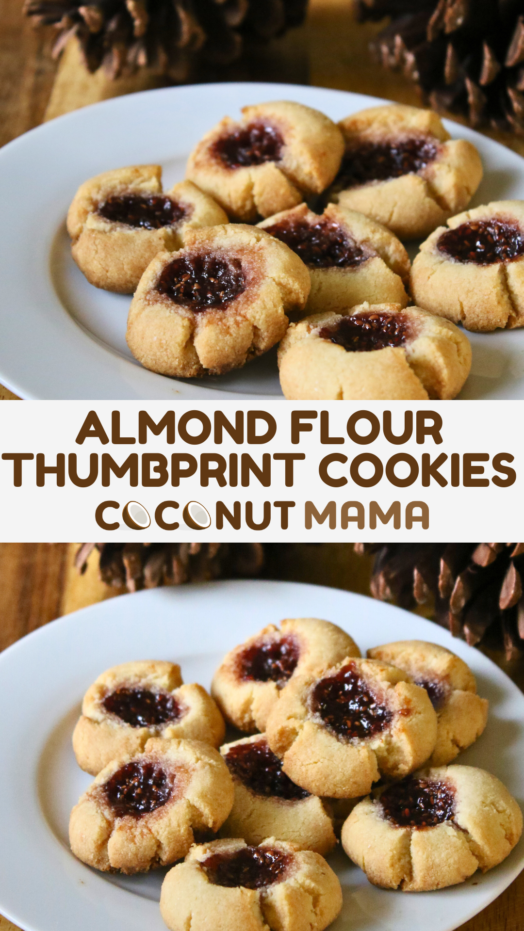 Almond Flour Thumbprint Cookies - The Coconut Mama