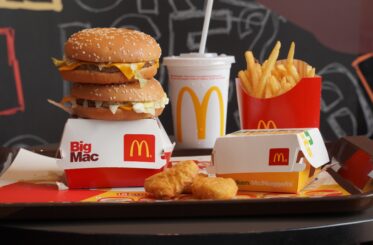 McDonald's food on a tray