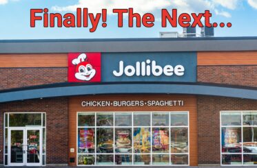 A Jollibee restaurant with "Finally! The Next..."