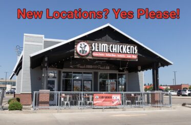 Slim Chickens restaurant with "New Locations? Yes Please!"