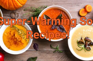 "9 super-warming soup recipes" with a bunch of bowls of fall soups