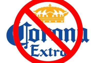 Corona Extra symbol with a big cancel sign over it