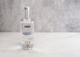 Kirkland Signature vodka bottle