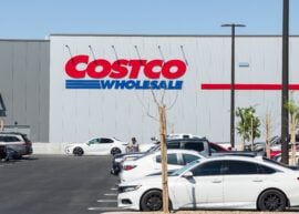 Costco wholesale with cars parked in front