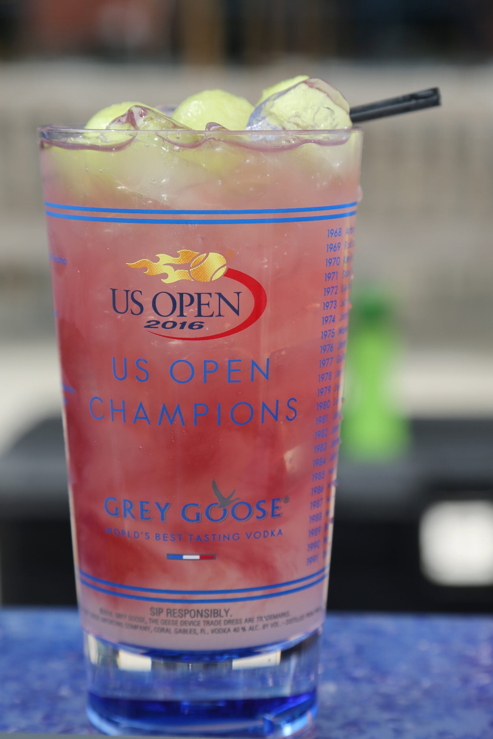 Open signature Grey Goose Honey Deuce cocktail presented at the National Tennis Center during US Open.