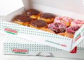Box of Krispy Kreme donuts
