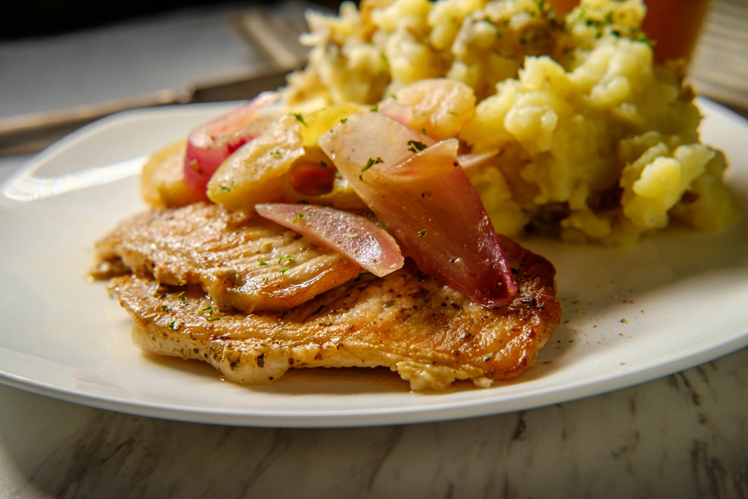 #5: Caramel mustard glaze pork chop