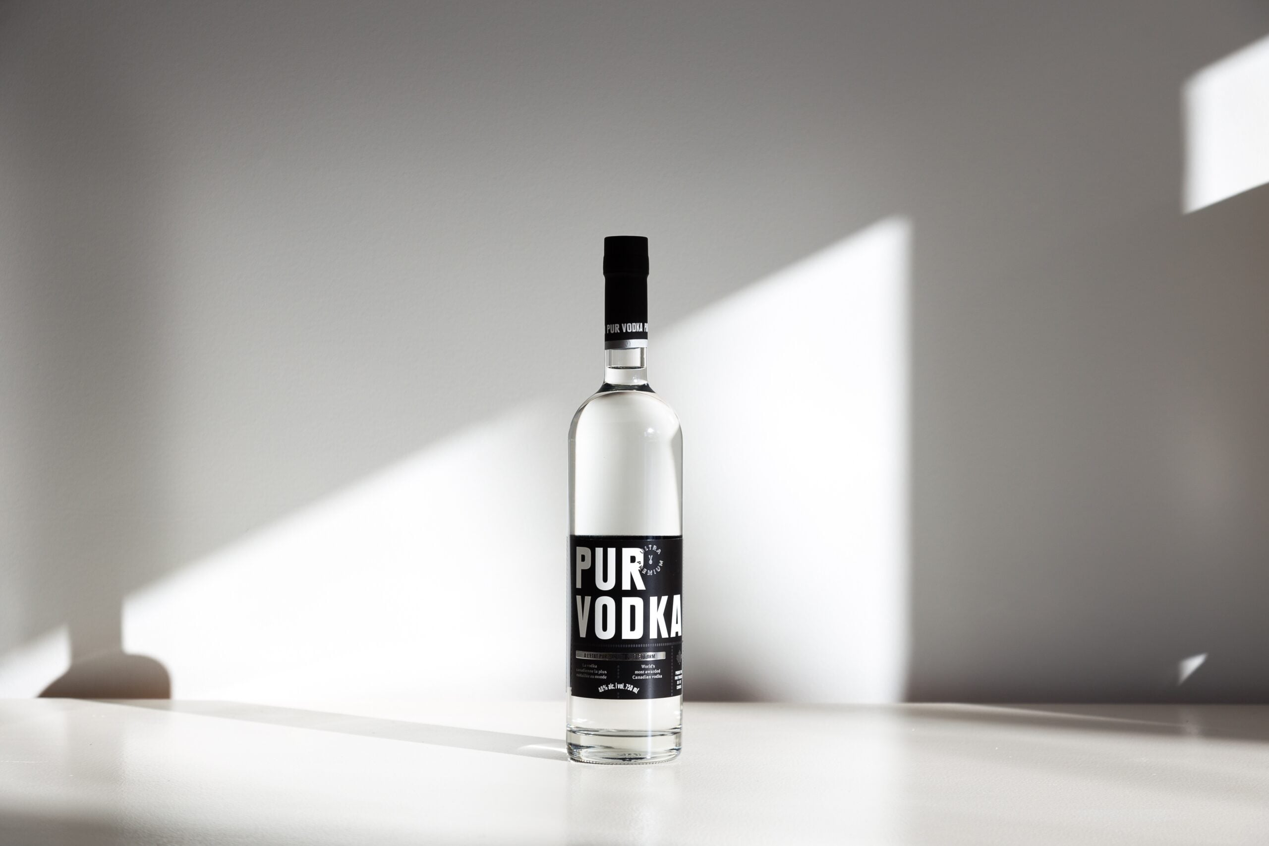 An isolated bottle of vodka on a clear background. 