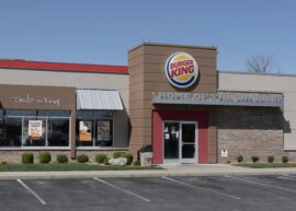 Burger King restaurant with sign