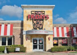 TGI Fridays sign and restaurant