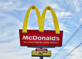 McDonald's sign with $1 ice cream cones advertised