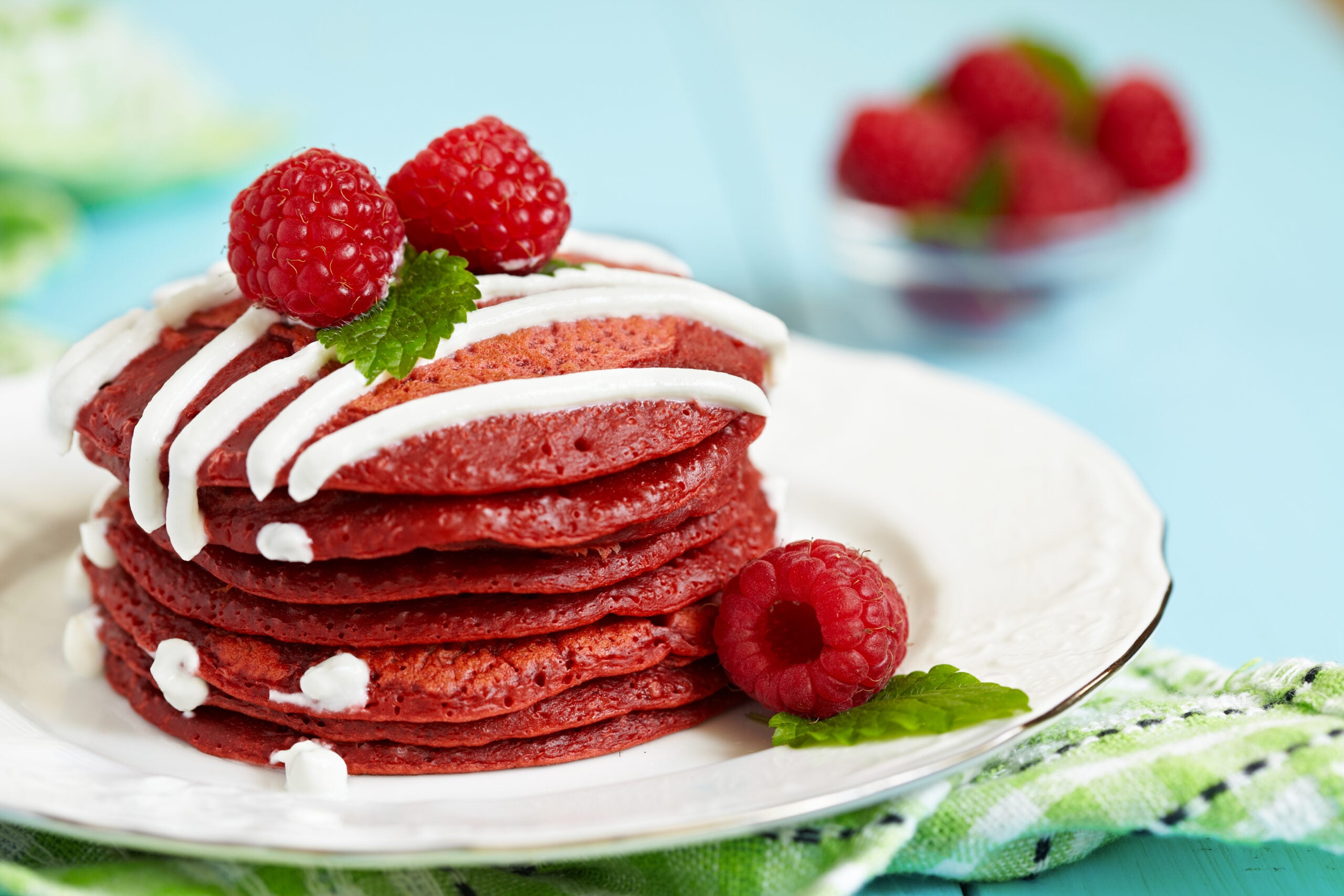 #4: Red velvet pancakes
