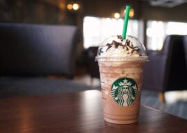 Starbucks Frappuccino in a Starbucks