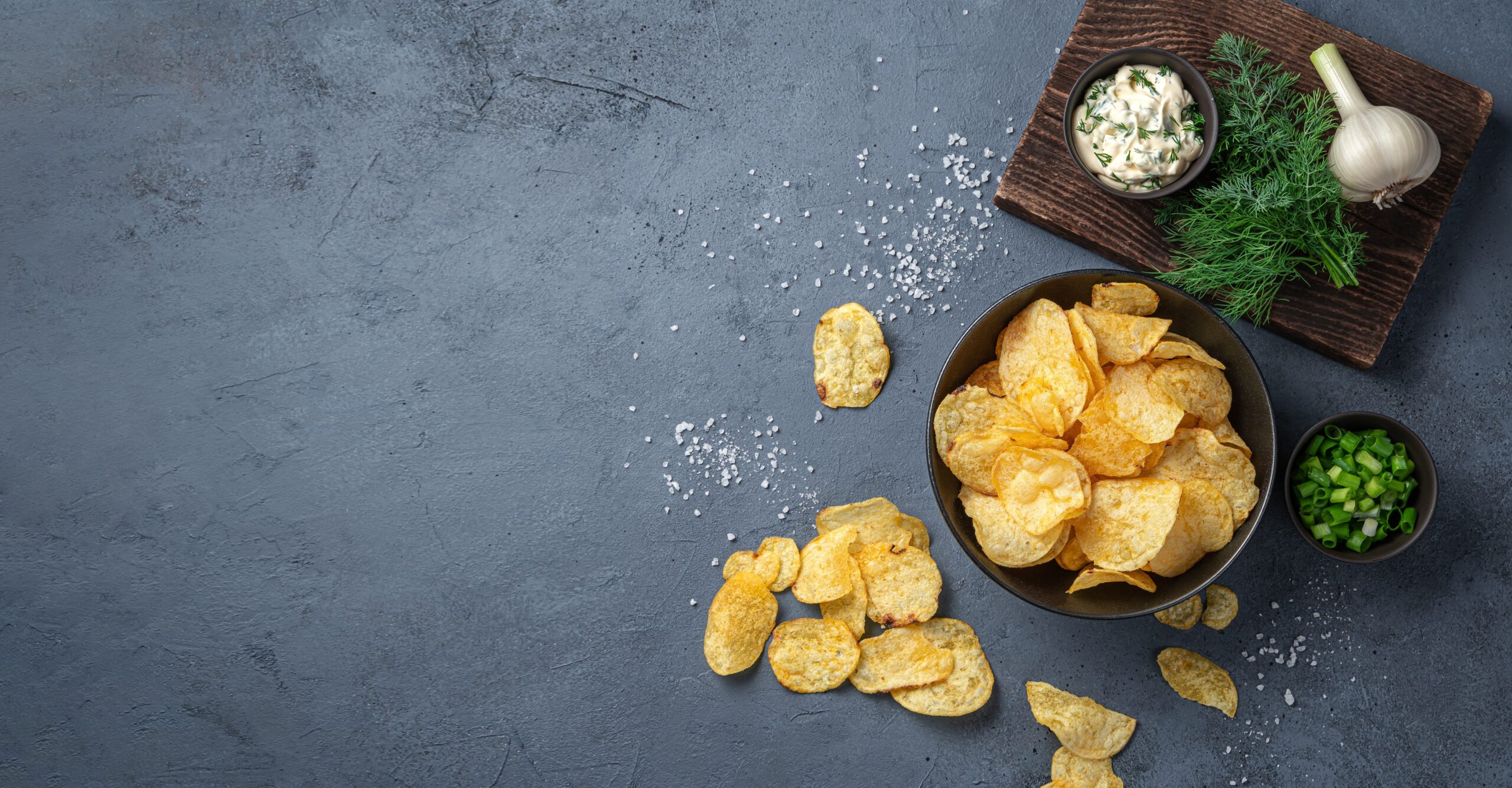 Garlic butter Irish potato chips