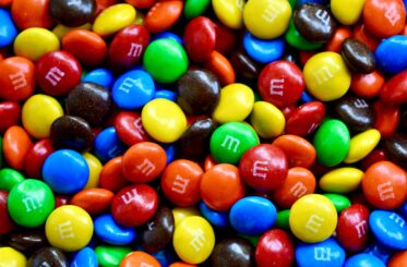 Pile of colorful M&Ms