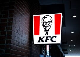 KFC sign lit up at night