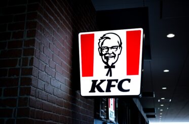 KFC sign lit up at night