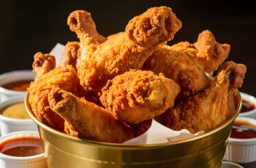 Bucket of fried chicken
