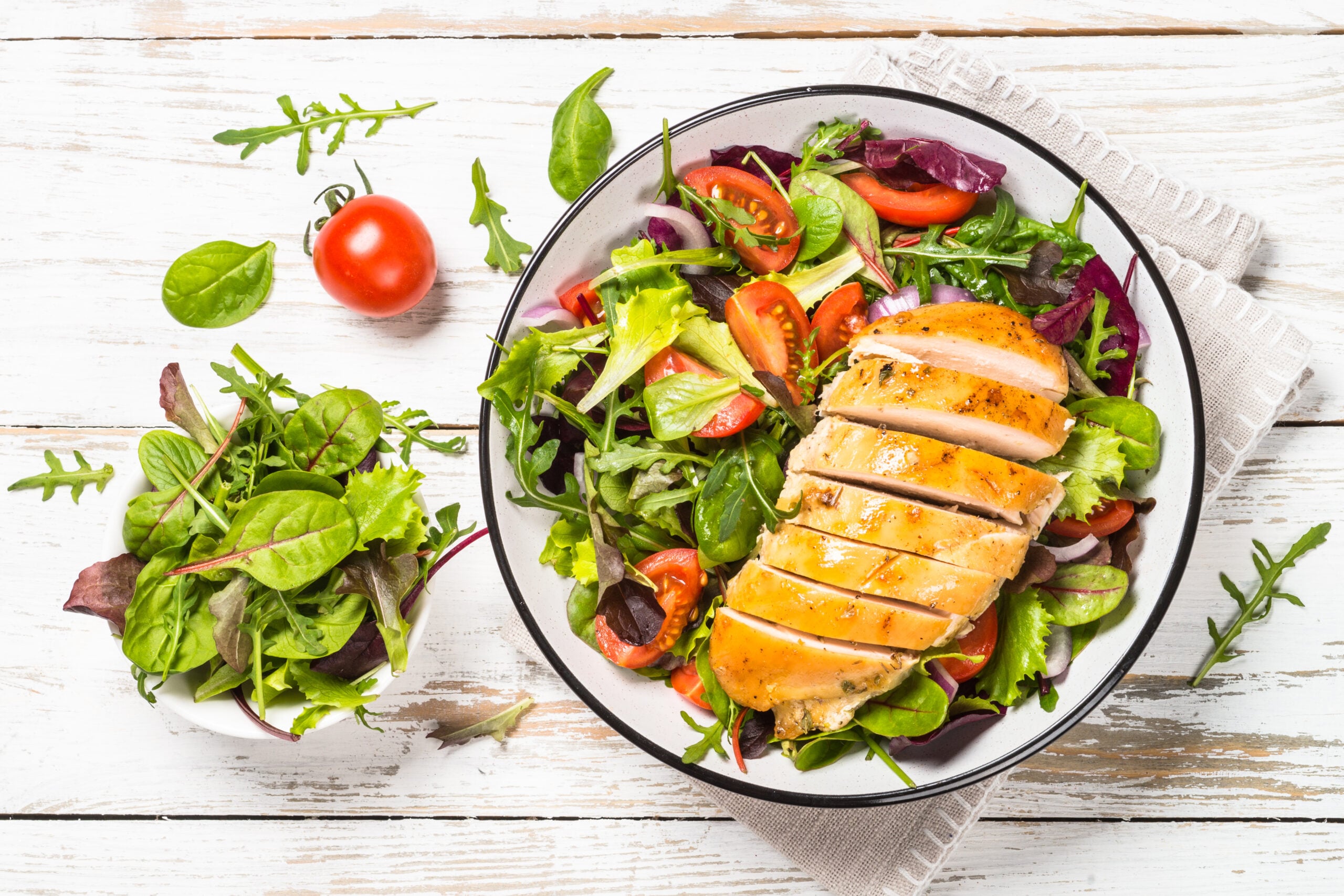 #8: Caesar Salad with Chicken (with modification)