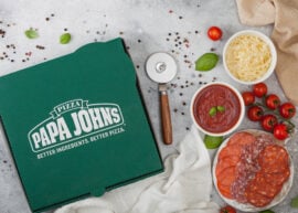 Papa John's pizza and ingredients