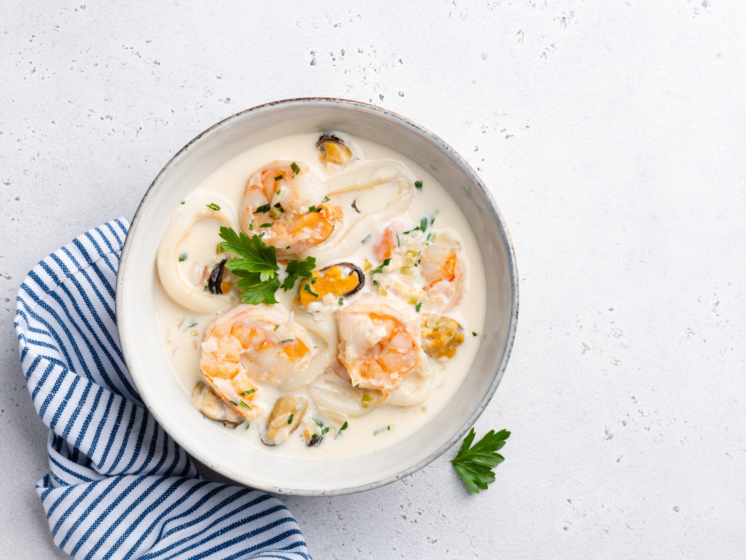 7. Shrimp and Lobster Chowder (bowl)