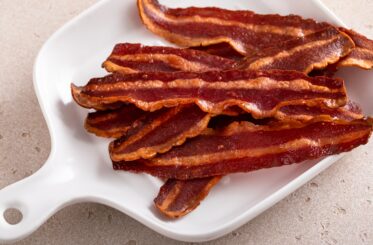 Bacon on a plate