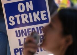 On strike sign