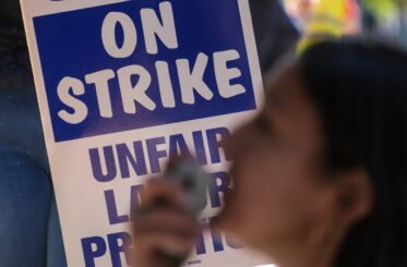 On strike sign