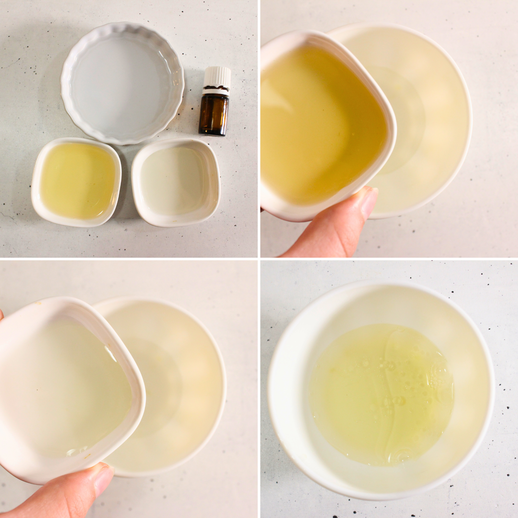 Homemade makeup brush remover in a glass jar.