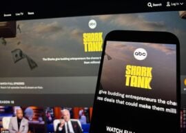 ABC's Shark Tank logo on a smart phone