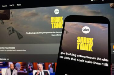 ABC's Shark Tank logo on a smart phone