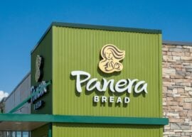 Panera restaurant exterior and trademark logo.