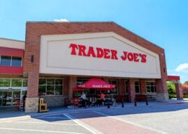 Trader Joes Storefront Brand Logo Display at Morrisville NC Location