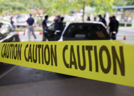 crime scene protect by caution tape