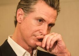 Gavin Newsom looking concerned